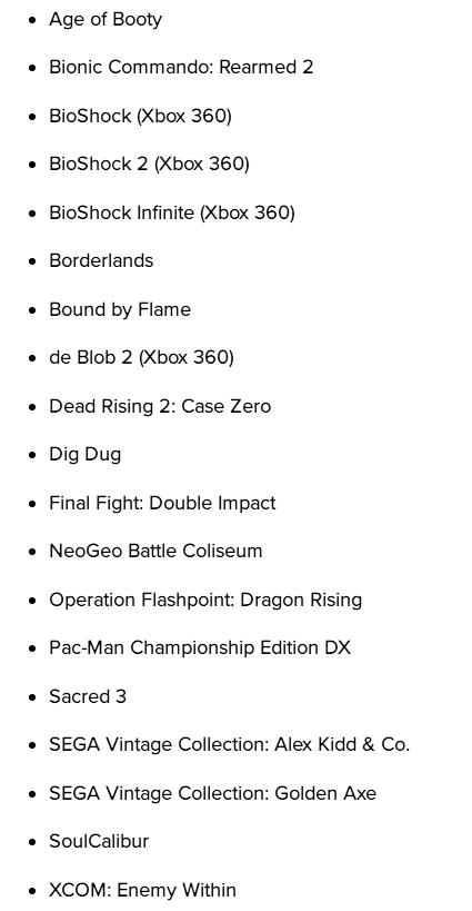 《生化奇兵》等21款游戏从Xbox Game Pass列表中移除