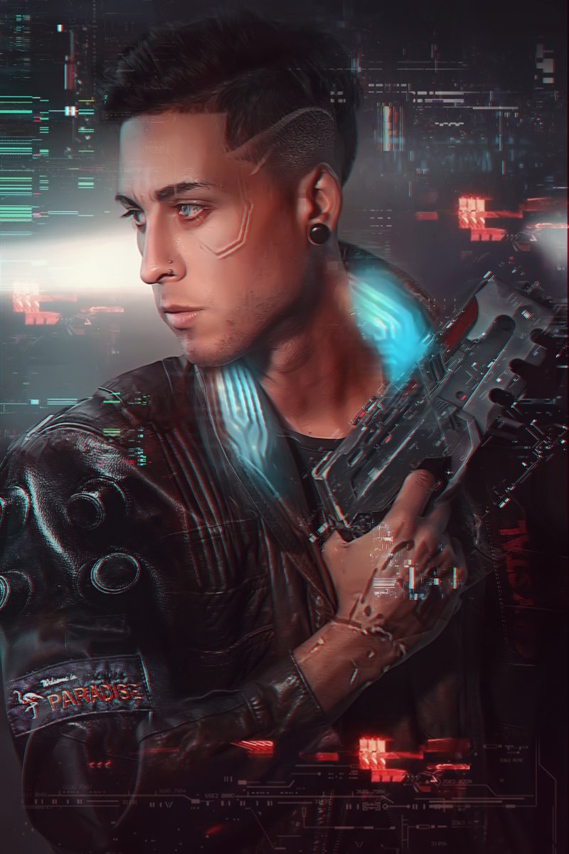 《赛博朋克2077》公布男性版主角v造型预览图