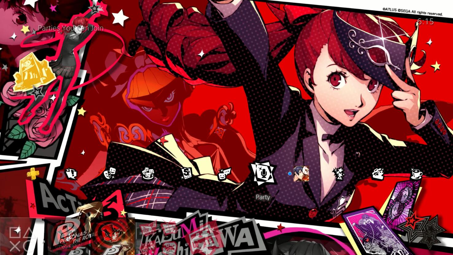 《p5r"芳泽霞"丸喜拓人"ps4主题演示